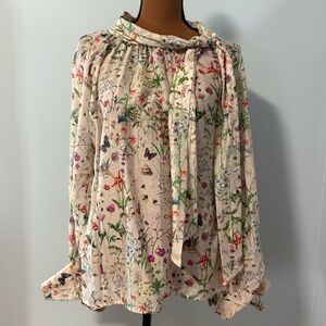Floral Puff Sleeve Blouse